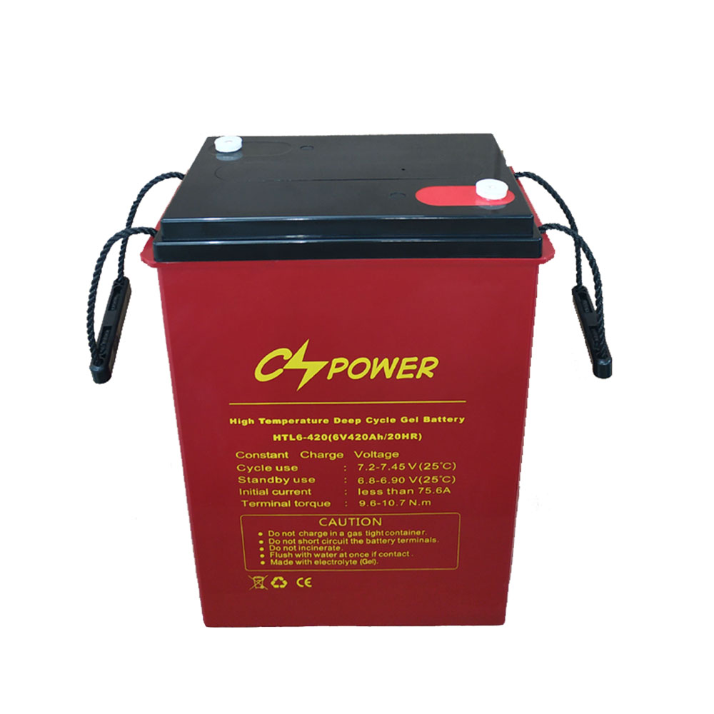 CSPOWER HTL series 6v 420Ah High Temperature Deep Cycle long life Gel Battery For Solar 