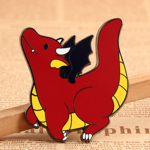 Red Baby Dragon Hard Enamel Pins