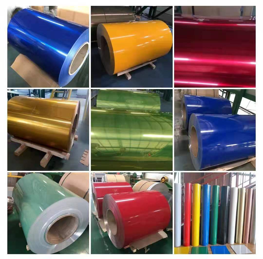 Roller coated color-coated aluminum coils