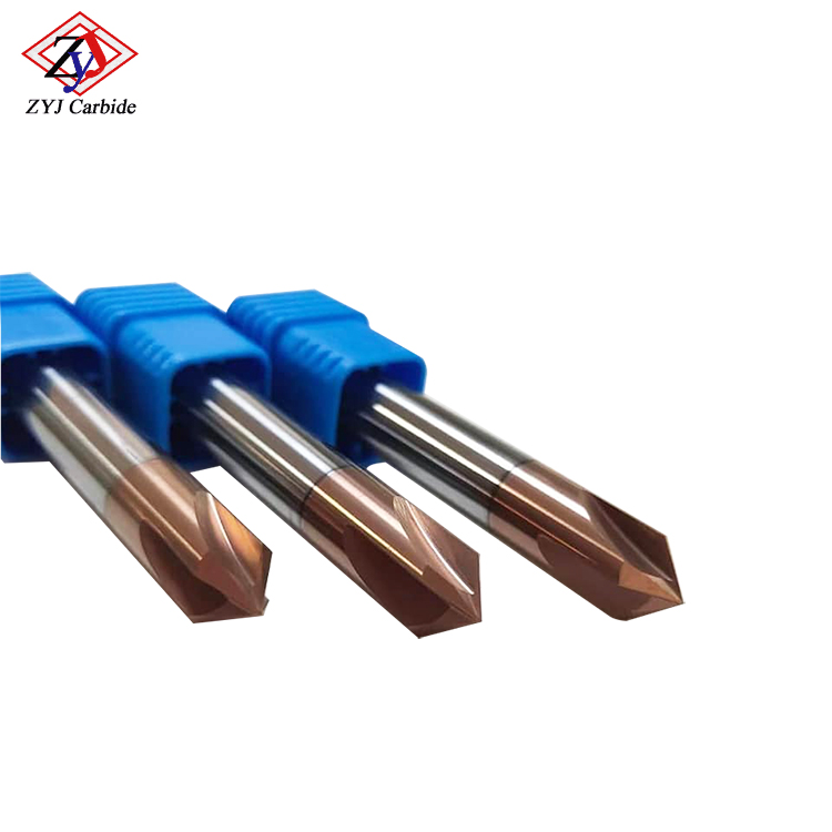 3 Flutes Solid Tungsten Carbide Chamfering Milling Cutter
