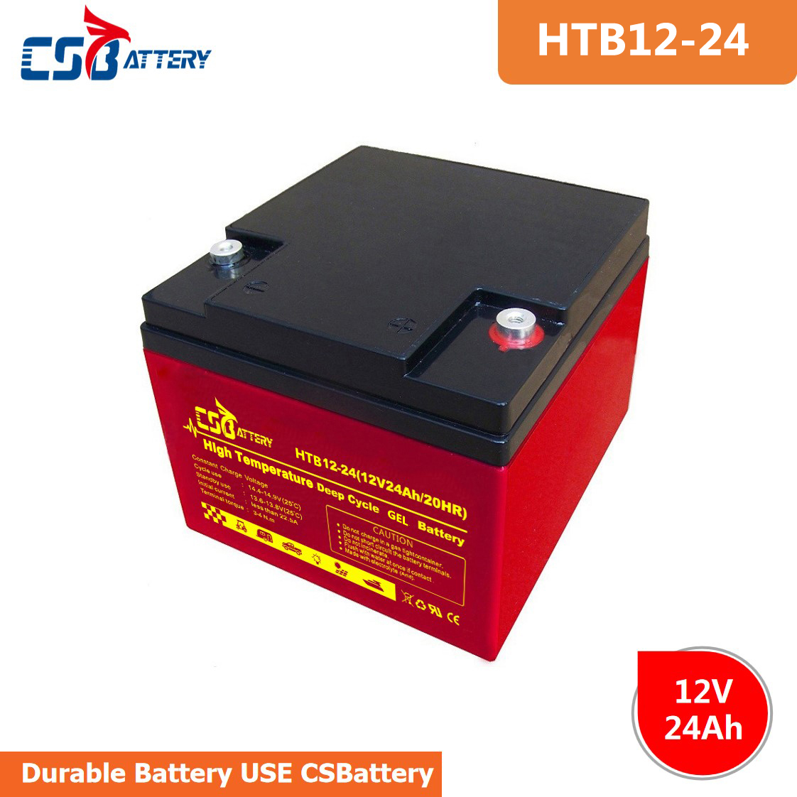 Csbattery 12V24ah Sealed Gel Battery for Marine/Solar-Panel/PV/Rechargeable/Automotive-Vehicle/Ali/Vs: Aokly/Narada