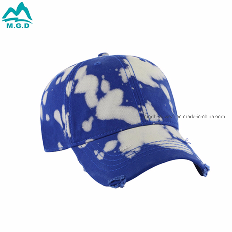 High Quality Manufacturer Custom Tattered Baseball Cap for Clouds Tie-Dye Baseball Caps