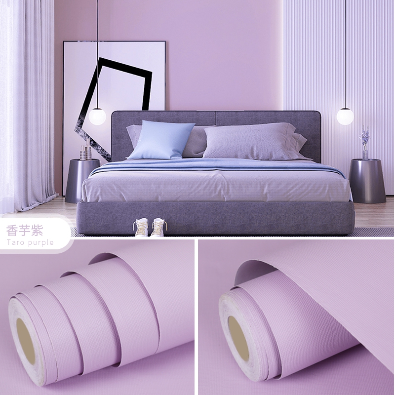  simple pure color decoration sticker PVC wallpaper for living room