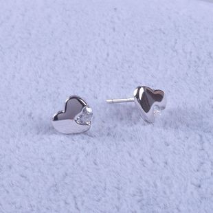 Love heart shape earrings s925 stud earrings