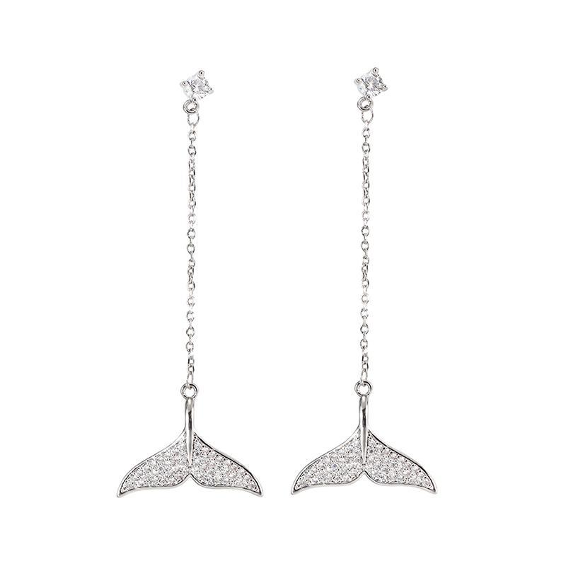 Planet pendant earrings sparkle beauty mermaid tail pendant earrings