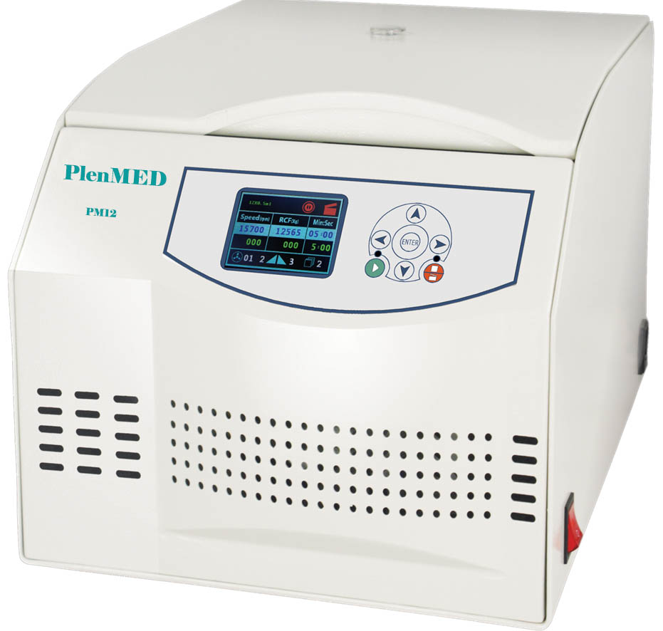 Регулировка скорости крови 16000 об / мин высокопроизводительная гематокритная центрифуга PM12