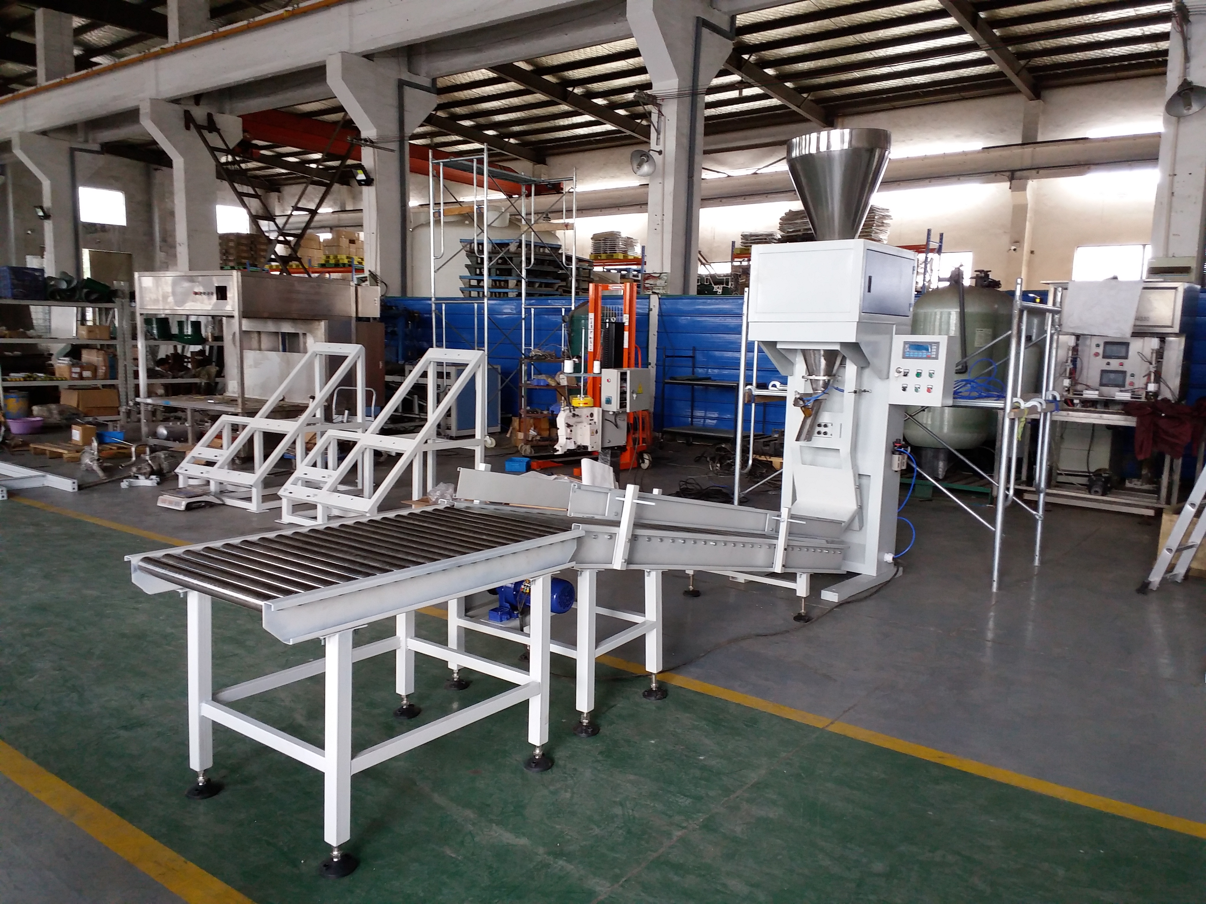 Fully Automatic bagging robot Palletizing Line,fully automatic American protein powder packaging line,无锡航一机械有限公司