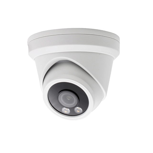 Model No. : YC-W555CB97A 5MP Colorvu 24/7 Color Night Vision Warmlight IP POE Turret Dome Camera