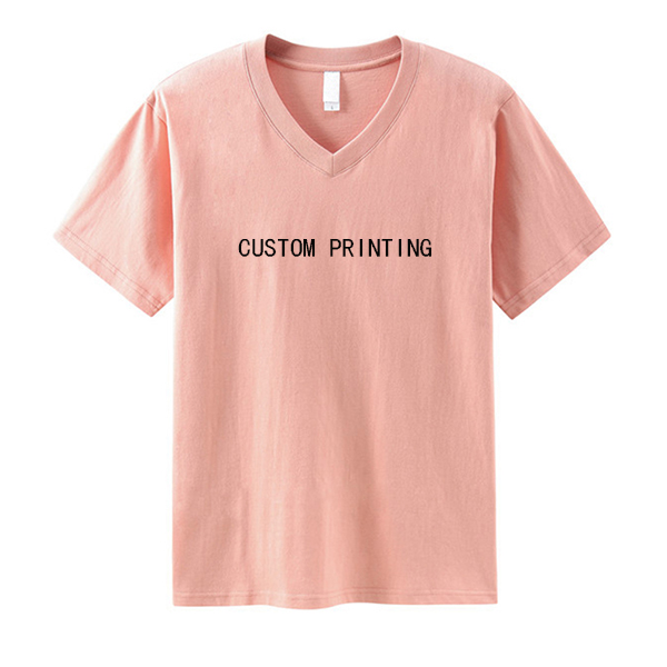 Unisex DIY Printing Logo V-Neck T-Shirt