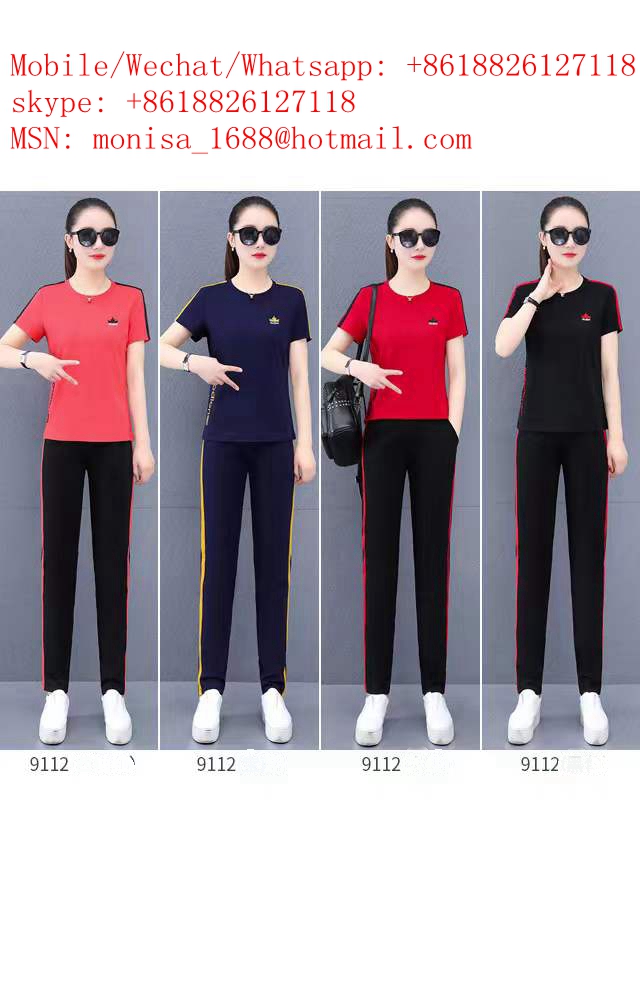 Monisa girl sports leisure colorful clothes with ice silk fabric in summer Natural luster stylish quality comfortable wearing