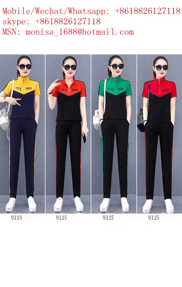 Monisa girl sports leisure colorful suit with ice silk fabric in summer