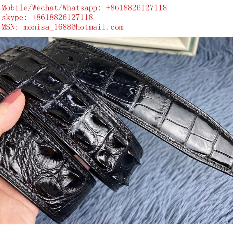 Crocodile Leather Belt Men's Genuine Leather Business Leisure Giant Crocodile All-match High-end Luxury Trendy Fashion Middle-aged and Young Pants Belt