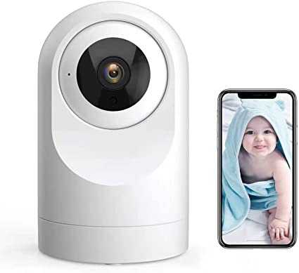 安全摄像机室内无线,360° Wi-Fi 家庭安全摄像机,1080P 智能宠物狗摄像机,带手机应用程序,婴儿监视器运动检测,夜视,双向音频,兼容 Alexa