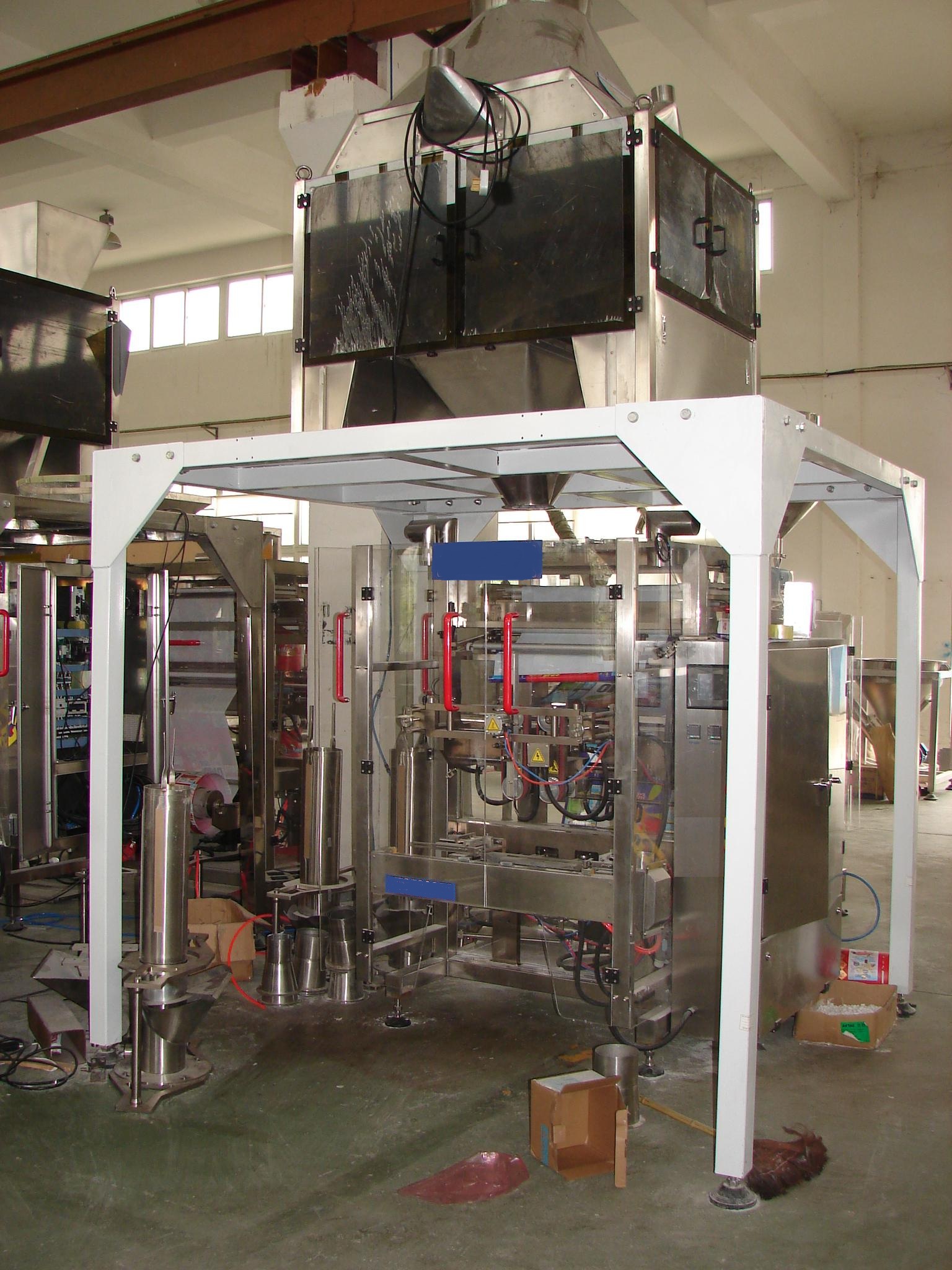 VFFS packaging machine for Dried vegetables such as lentils, half peas full centralised automated packing and palletizing line for sugar crystal 50kg bag automatic bagging line complete fully automati