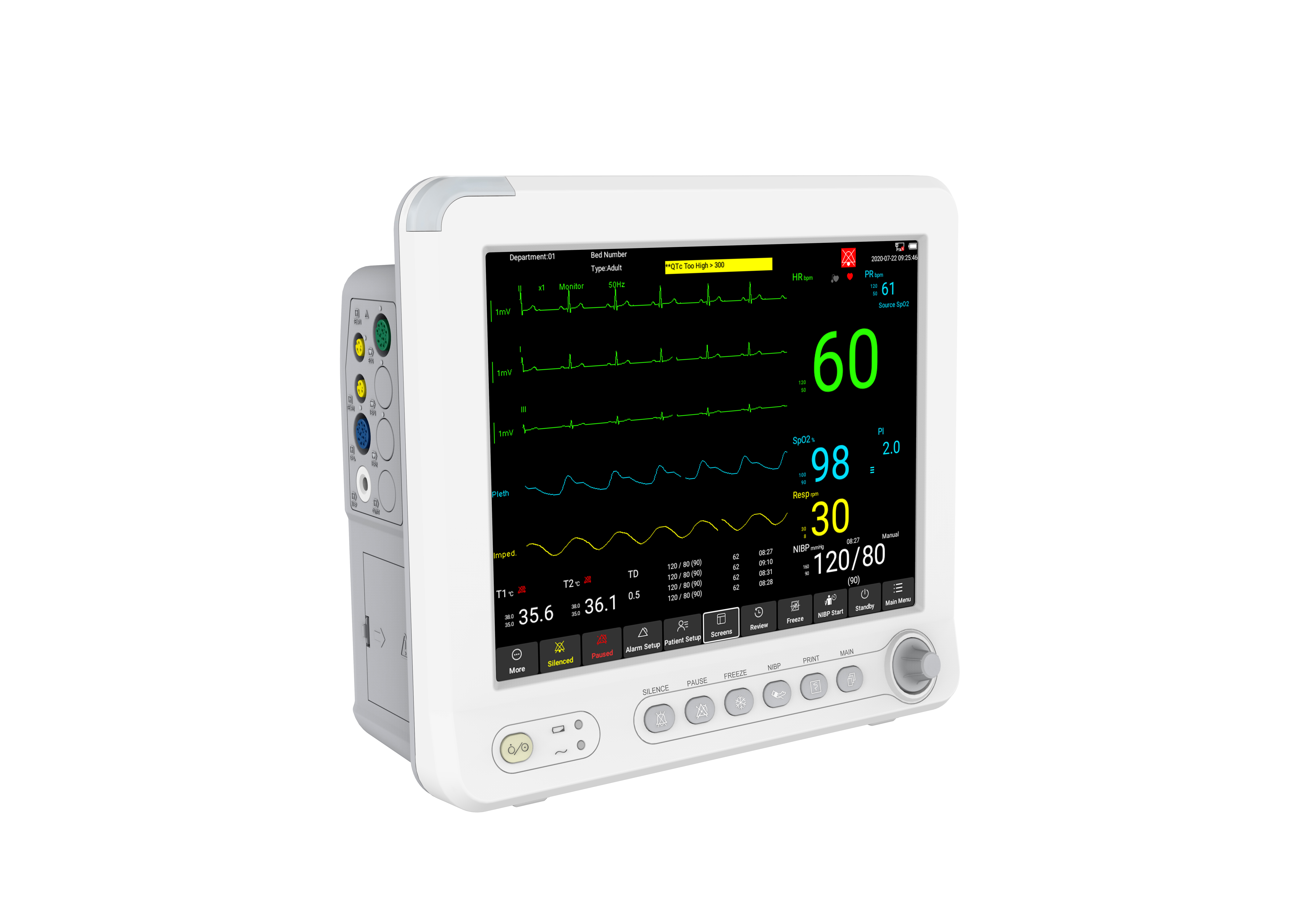 Clinical Analytical Instruments Hospital New Style Medical Equipment Waterproof Bed Side Patient Monitor