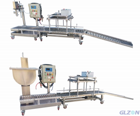 Automatic barrel filling with capping line