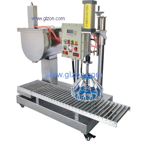 Automatic exhaust pressure cover filling machine