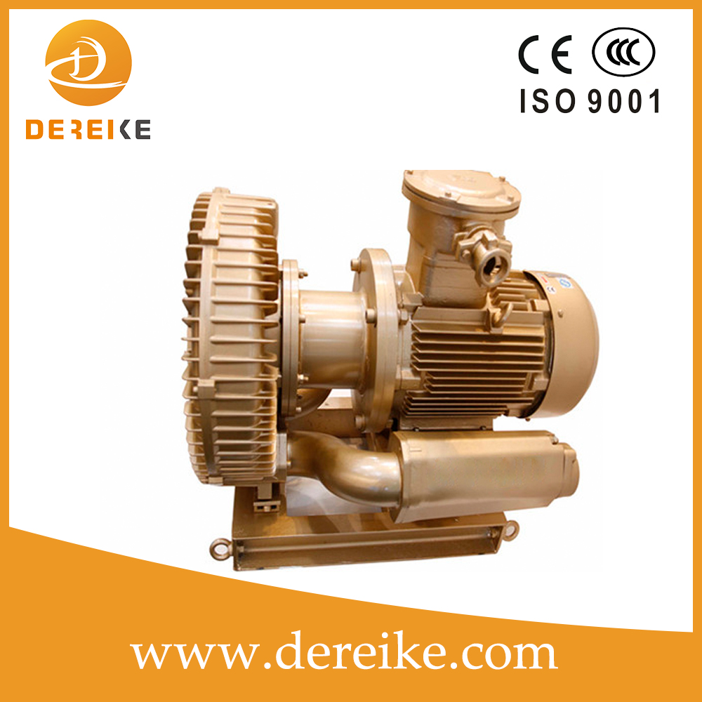 Dereike Side Channel Air Blower High Pressure Pump with Atex Motor and 100% Sealed Dhbe 910h 011-Da (S) 11kw (30-50Hz）