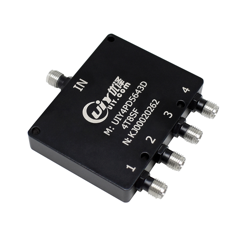 C Band 4.0 to 8.0GHz RF 4 Way Power Divider Splitter