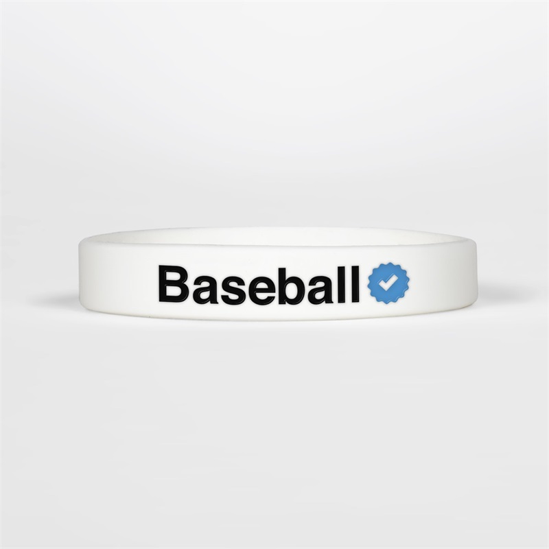 Custom Rubber Silicone Baseball Bracelets for Baseball Players