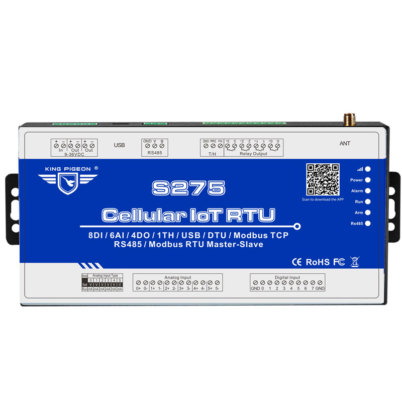 Remote Terminal Unit Telemetry Controller Data Logger for Outdoor Smart Lighting