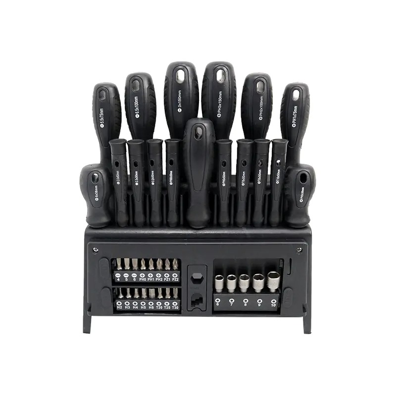 SD-39PC+39PC Screwdriver Set+Garage, Industral&Scientific+Household Tool+Alloy Steel+Powder Coated+Black
