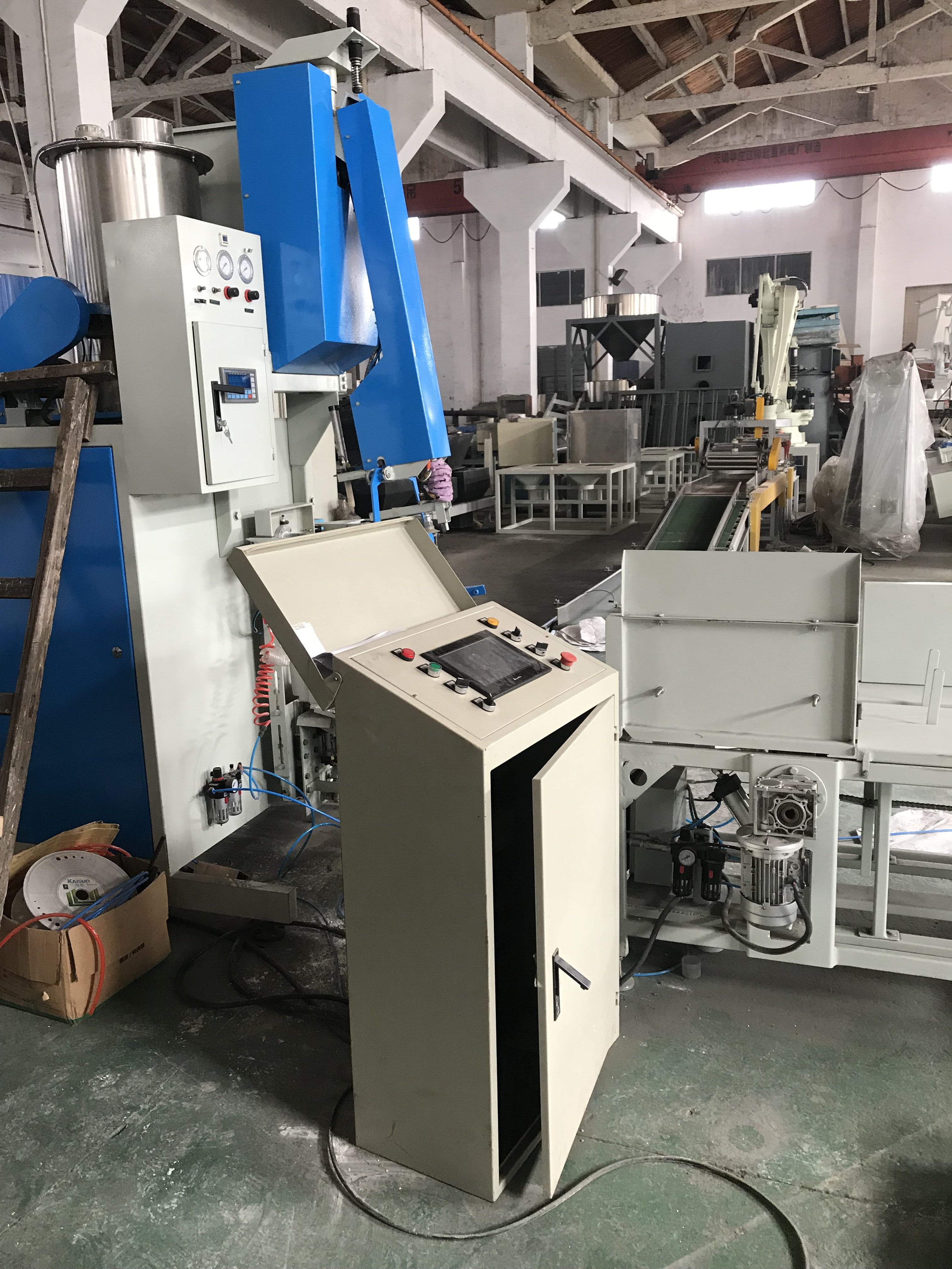 Fully Automatic Valve Bag Packing Machine Acid Powder Packing Machine 700bags compost bagging line Mineral Premix Bagging Machine Full automatic valve bagger with bag placer 25kg Mineral Powder Baggin