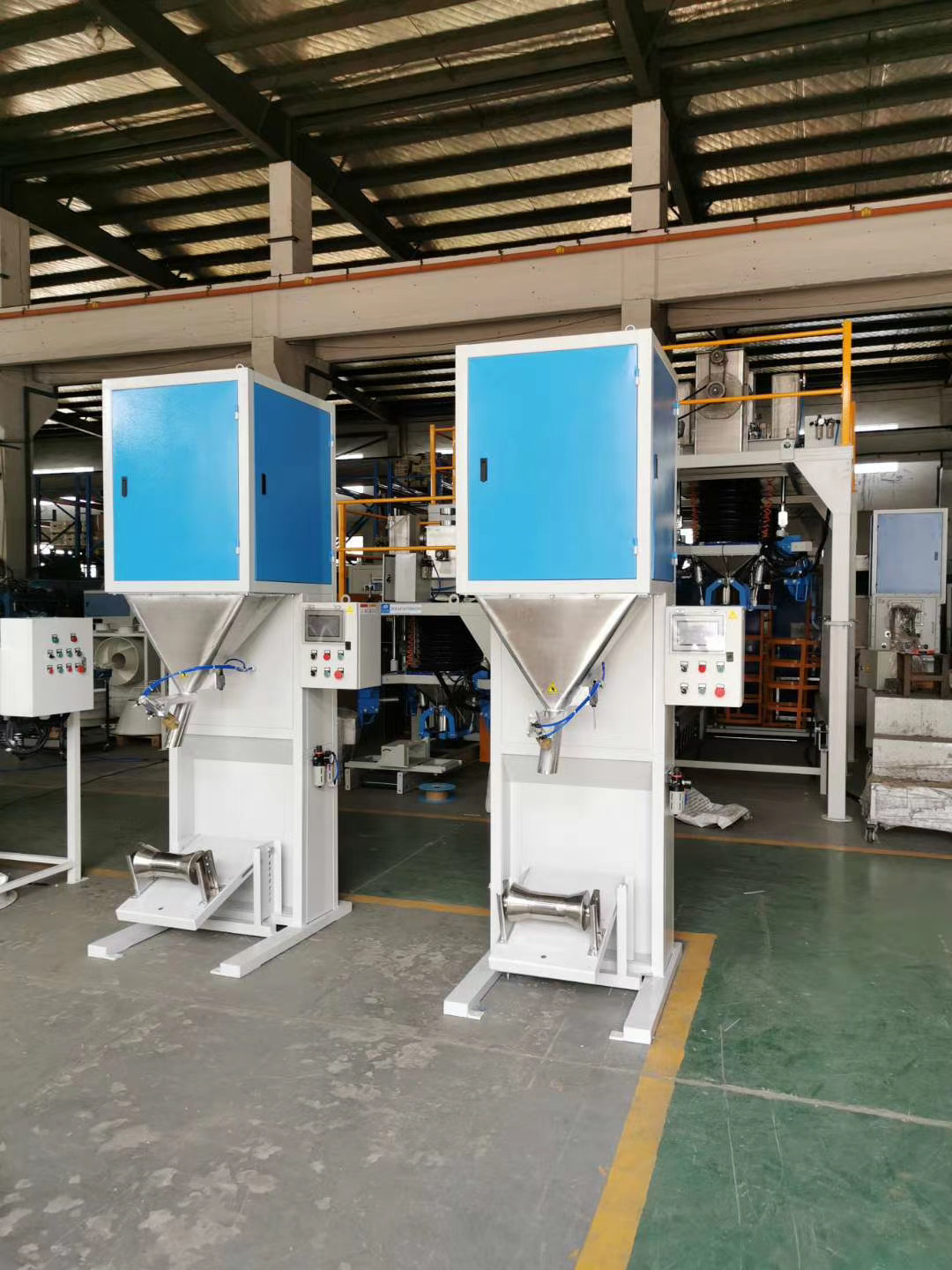 valve bag bagging machine for dry powder Activated coal FIBC packing machine for clean and dried corns Bagging line for maize seed bran packing machine Auto Robotic Palletiser Line Fully Automatic Val