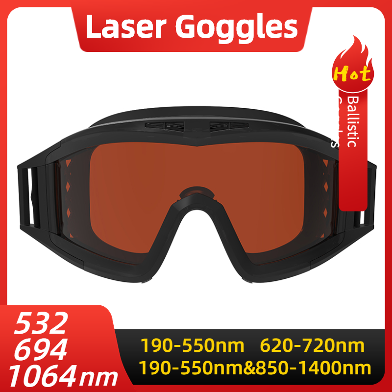 Военные лазерные защитные очки Противотуманные баллистические тактические очки обеспечивают 532 нм зеленый 694 нм красный и 1064 нм лазерную защиту