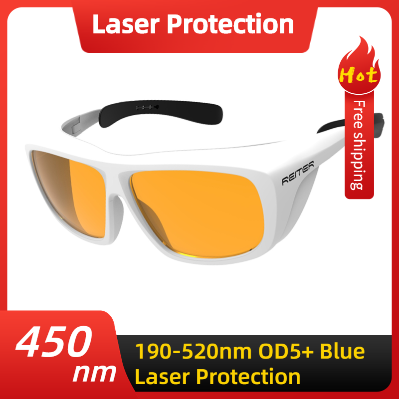 紫外激光辐射打标安全眼镜 180-520nm 防护 450nm 蓝光 305nm 380nm 405nm 护目镜