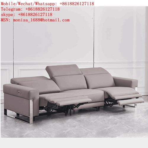 New Leather Art FunNew Leather Art Functional Sofa Metal Frame Modern Minimalist Usb Leather Three Electric Sofa In-Line Combinationctional Sofa Metal Frame Modern Minimalist Usb Leather Three Electri