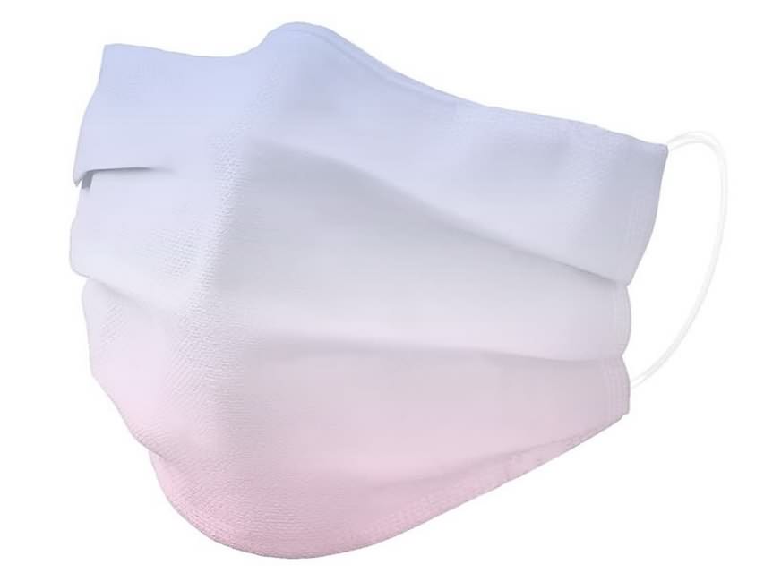 3-слойная медицинская одноразовая маска для лица типа I (розовый градиент)