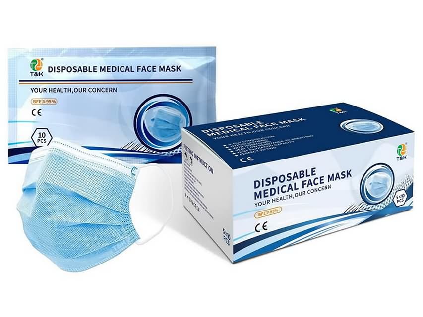 3 Ply Type I Medical Disposable Face Mask (Blue, Black, Pink)