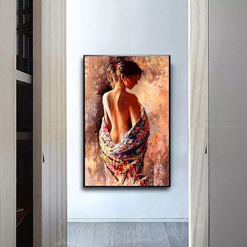 Beautiful girl Nude painted DIY Diamond oil painting ready to ship