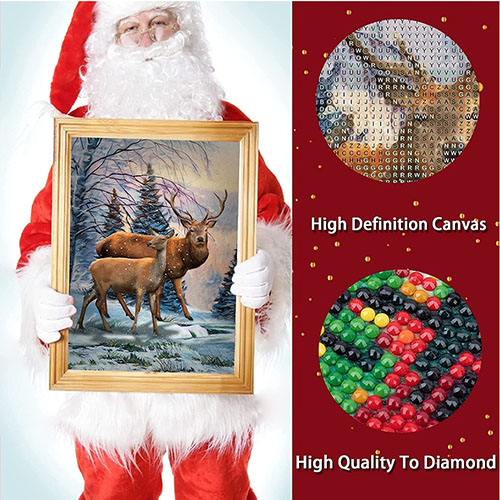 5D Full Drill Handmade Diamond Embroidery Christmas Snowman Diamond Painting Art Kits For Living Room
