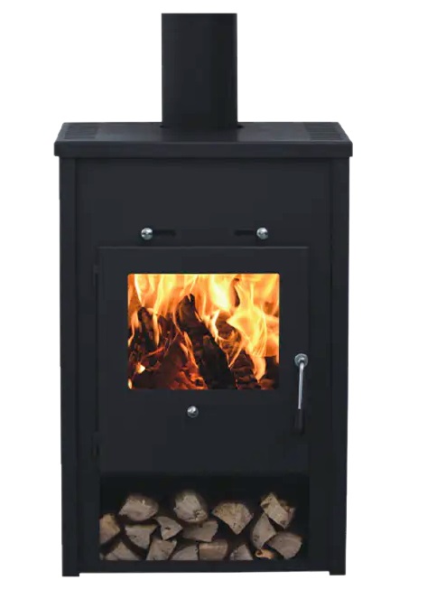 8KW real wood fire