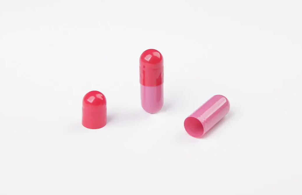 Hard gelatin capsule empty gel capsule size 2# red pink