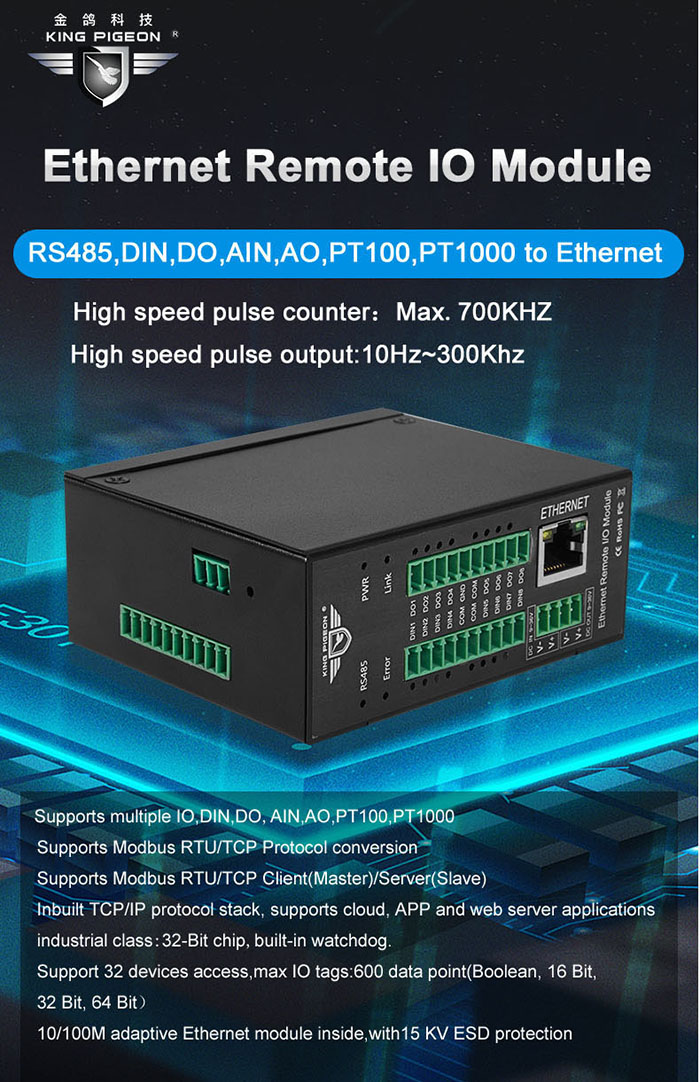 Remote data acquisition module support pulse output