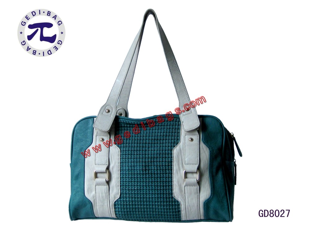 lady fahionable handbags with PVC.PU.GENUINE LEATHER