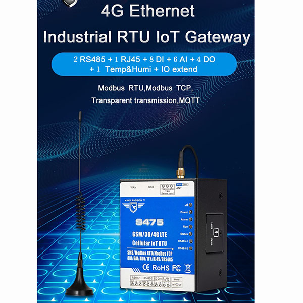 BLIIoT Wireless 4G Ethernet RTU Gateway S475 Applied to Smart Water Pump Remote Monitoring System