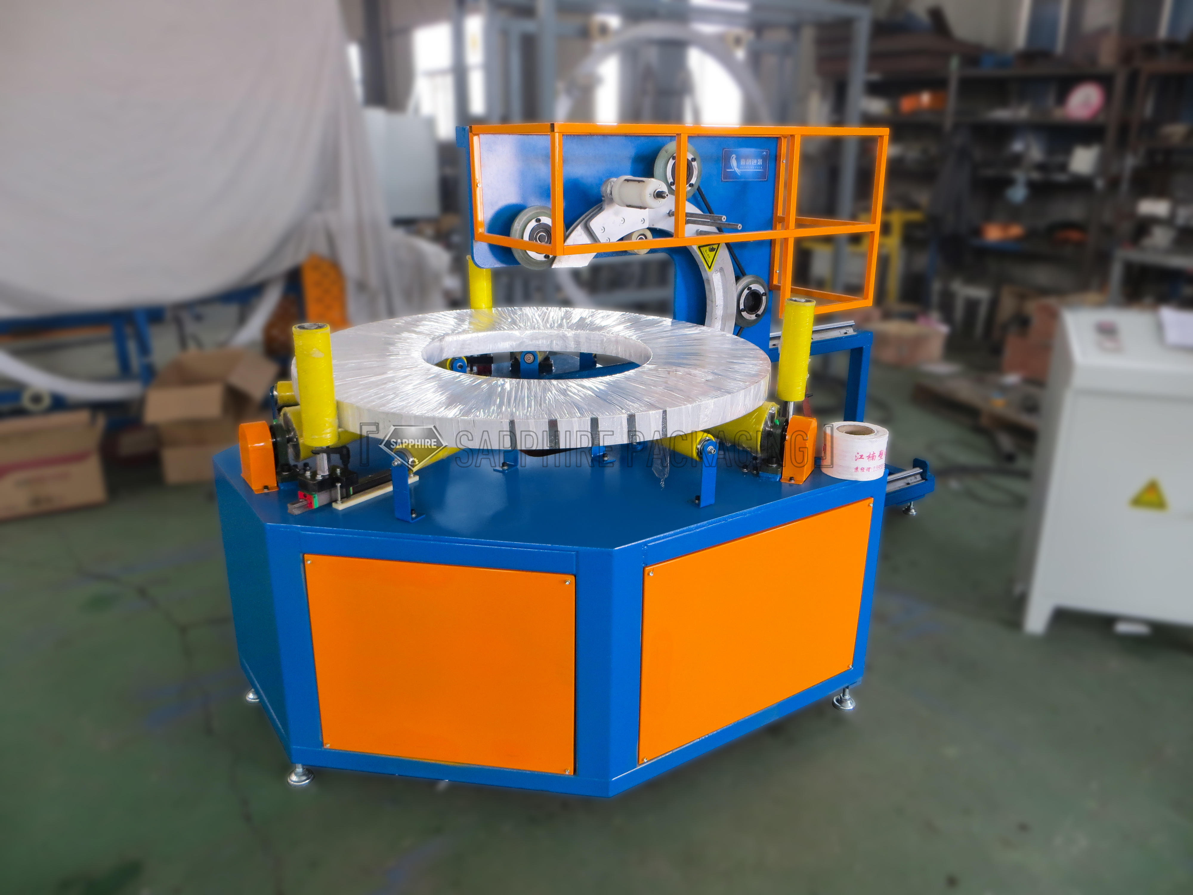 WS-500F Horizontal Ring Winding Wrapping Machine (The packaging ring can not move in and out)