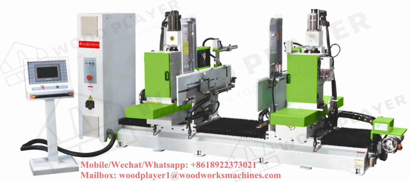 WP2212A Double End CNC Automatic Mortising Machine Solid Wood Dining Chair Processing Equipment Tenoning Machine