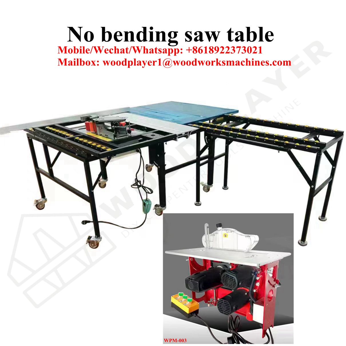 Multi-Function No Bending Saw Table With Upgraded Manual Dust-Free Saw