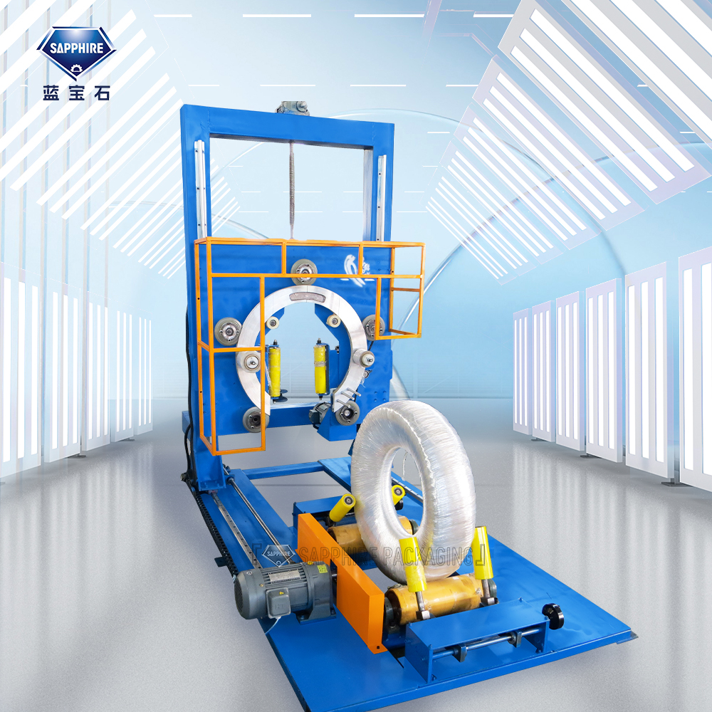 HT-400YD Vertical Ring Wrapping Machine can be moved