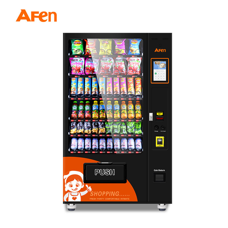AF 批发触摸屏组合食品自动售货机零食和饮料自动售货机适用于零售