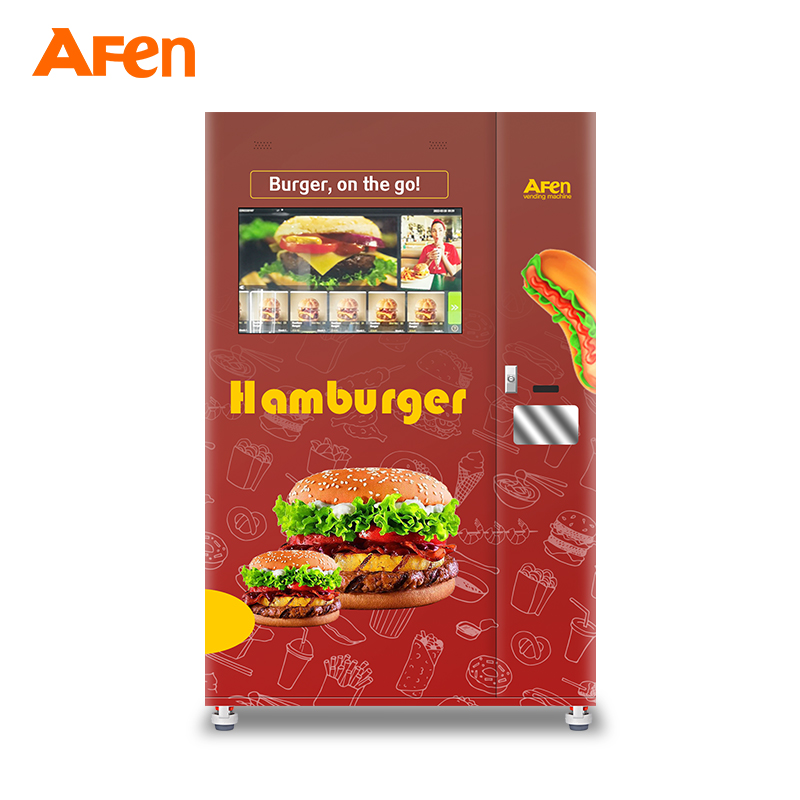 Производитель AFEN Торговый автомат для гамбургеров Автоматический торговый автомат для горячих блюд в микроволновой печи