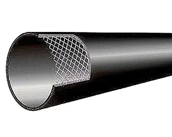 Cross helically wound steel wires reinforced-polyethylene composite pipelines