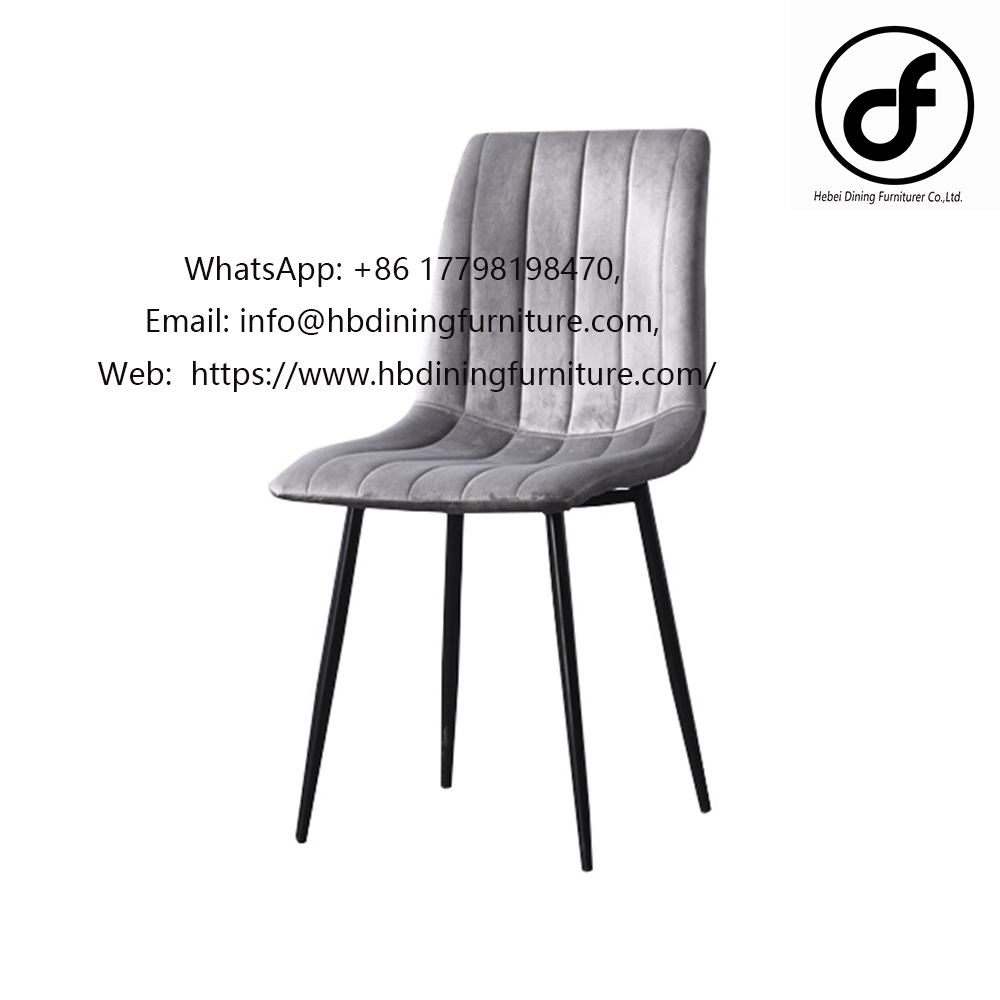 Stylish velvet upholstered dining chair