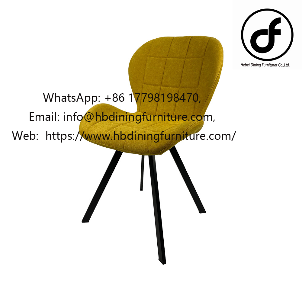 Fabric armrest dining chair