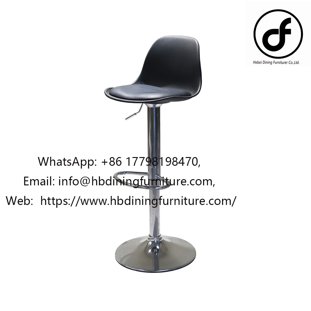 Tall swivel plastic bar stool